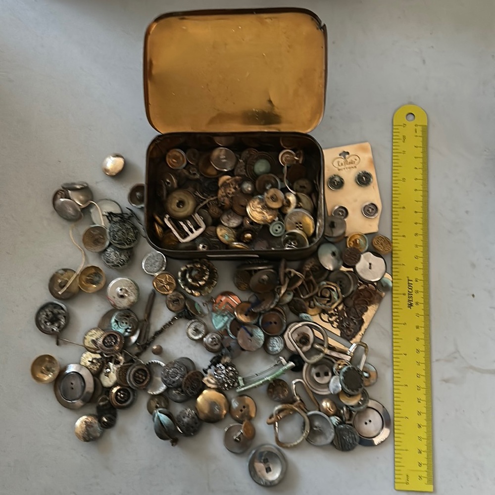 Very Old Patina Metal Buttons
